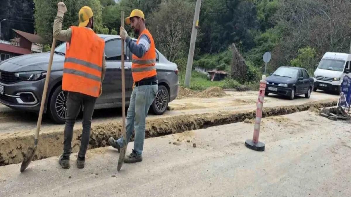Amasra’da Doğalgaz Çalışmaları Trafiği Etkiledi