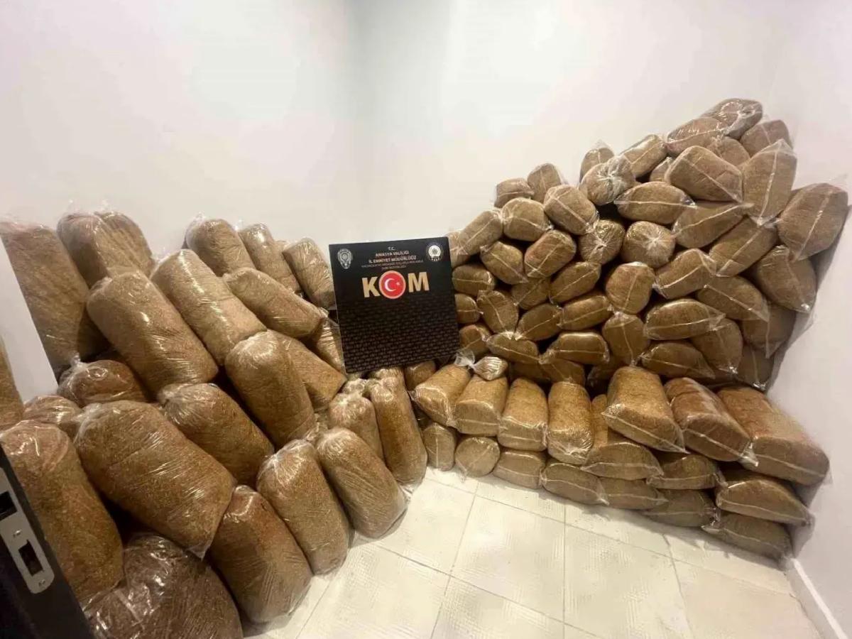 Amasya’da 1,5 Milyon TL’lik Kaçak Tütün Ele Geçirildi