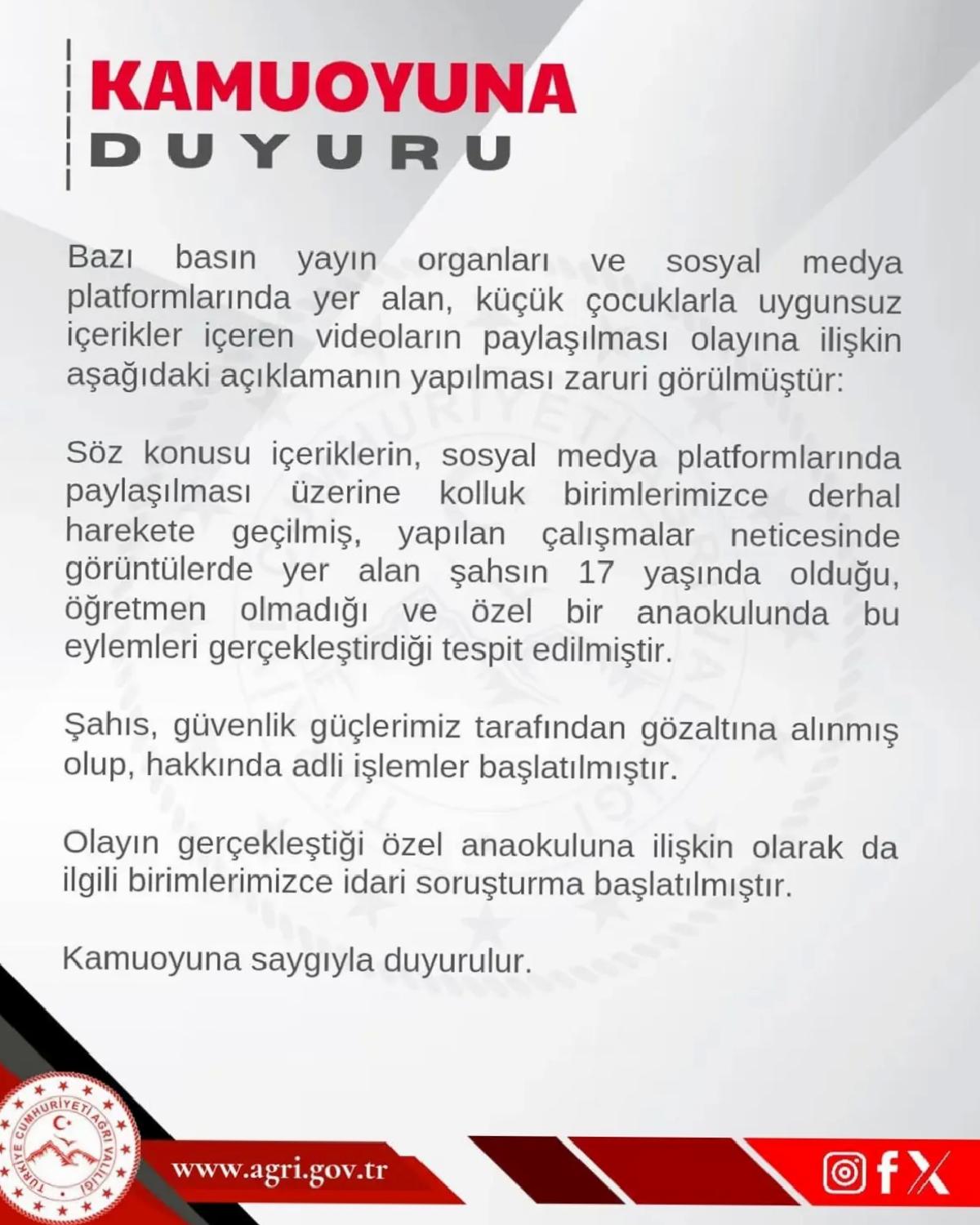 Anaokulunda Uygunsuz İçerik Skandalı
