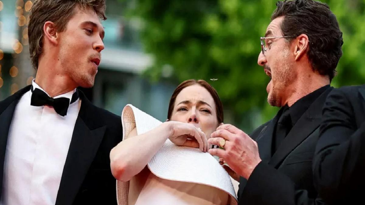 Arı Cannes Film Festivali’ni karıştırdı! Emma Stone’un korkudan yere düşecekti