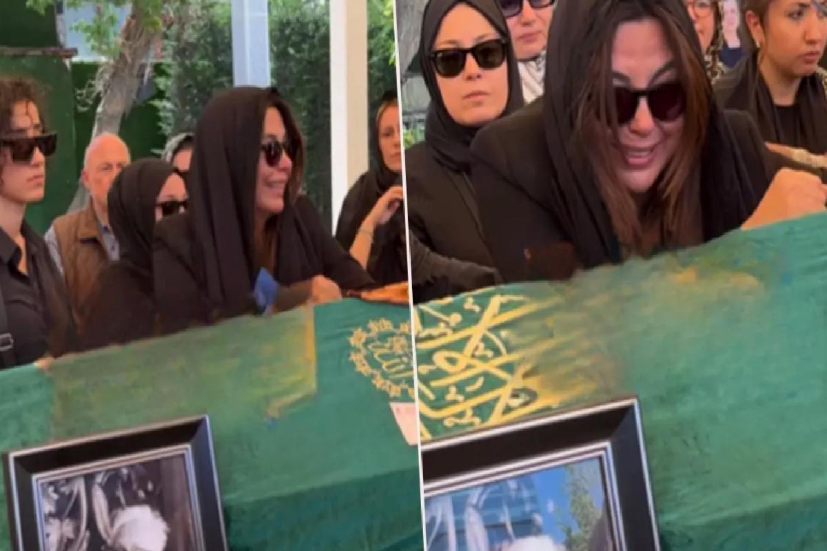 Aslhan ve Saruhan Hünel’in annelerini son yolculuğuna uğurladı