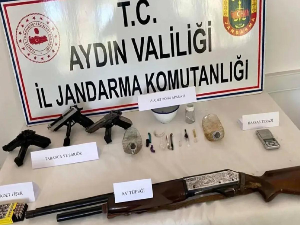 Aydın’da Uyuşturucu ve Silah Ele Geçirildi