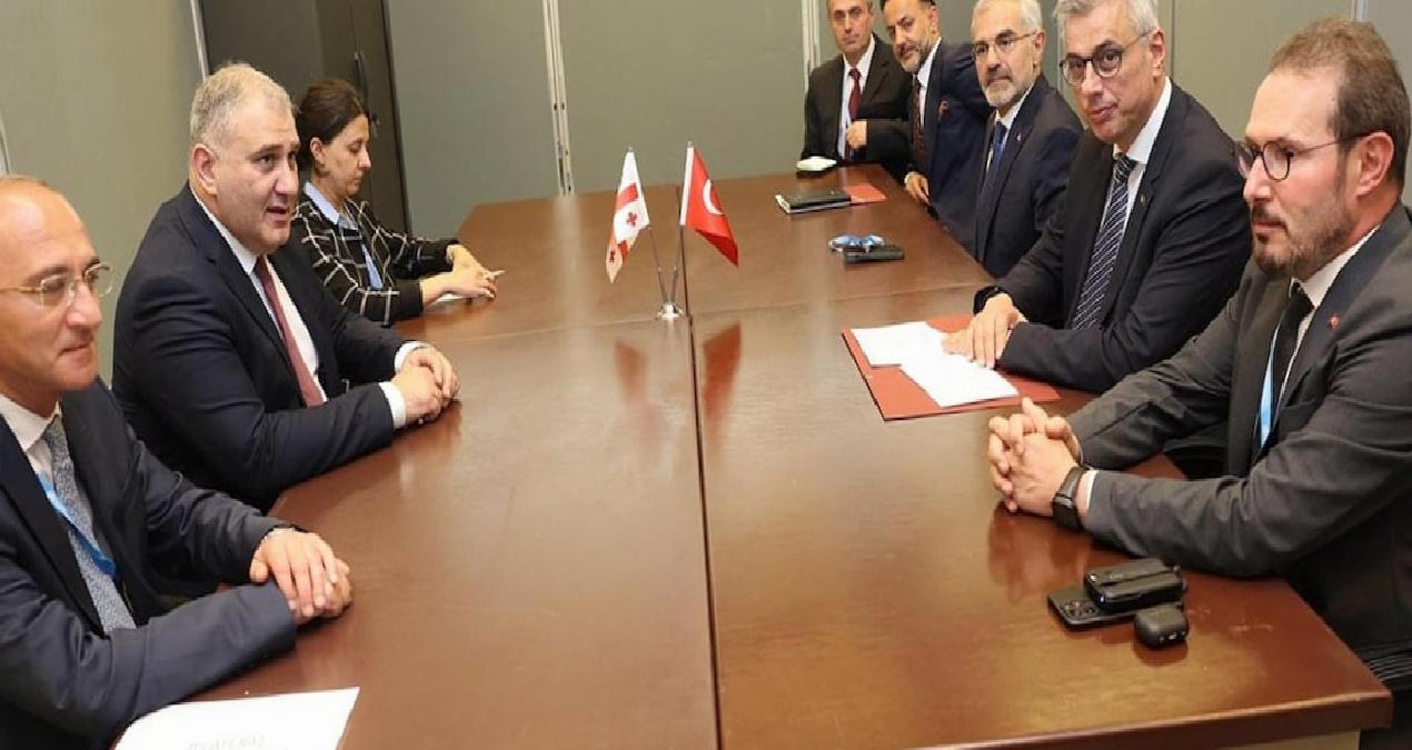 Bakan Memişoğlu Gürcistanlı mevkidaşı Sarjveladze ile bir araya geldi