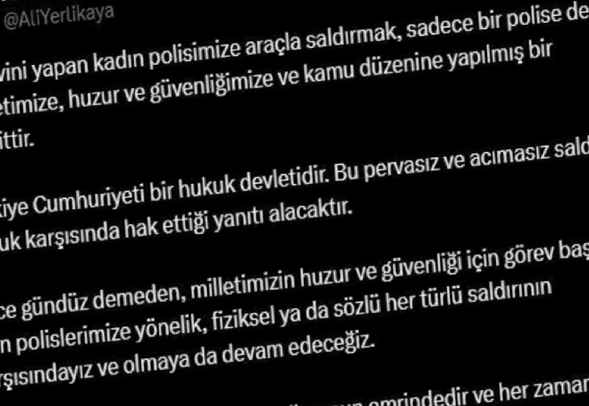 Bakan Yerlikaya’dan Kadın Polise Saldırı Açıklaması