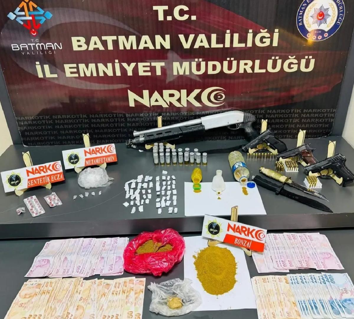 Batman’da Uyuşturucu Operasyonu: 18 Tutuklama