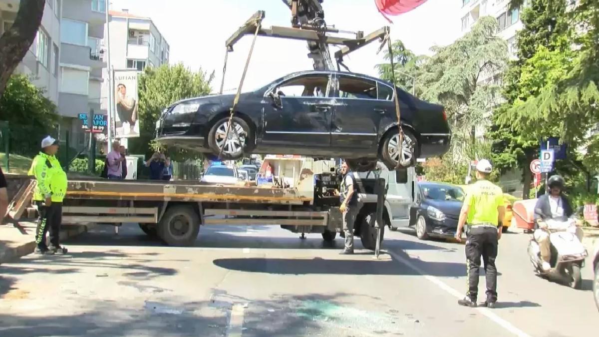 Beşiktaş’ta otomobil takla attı