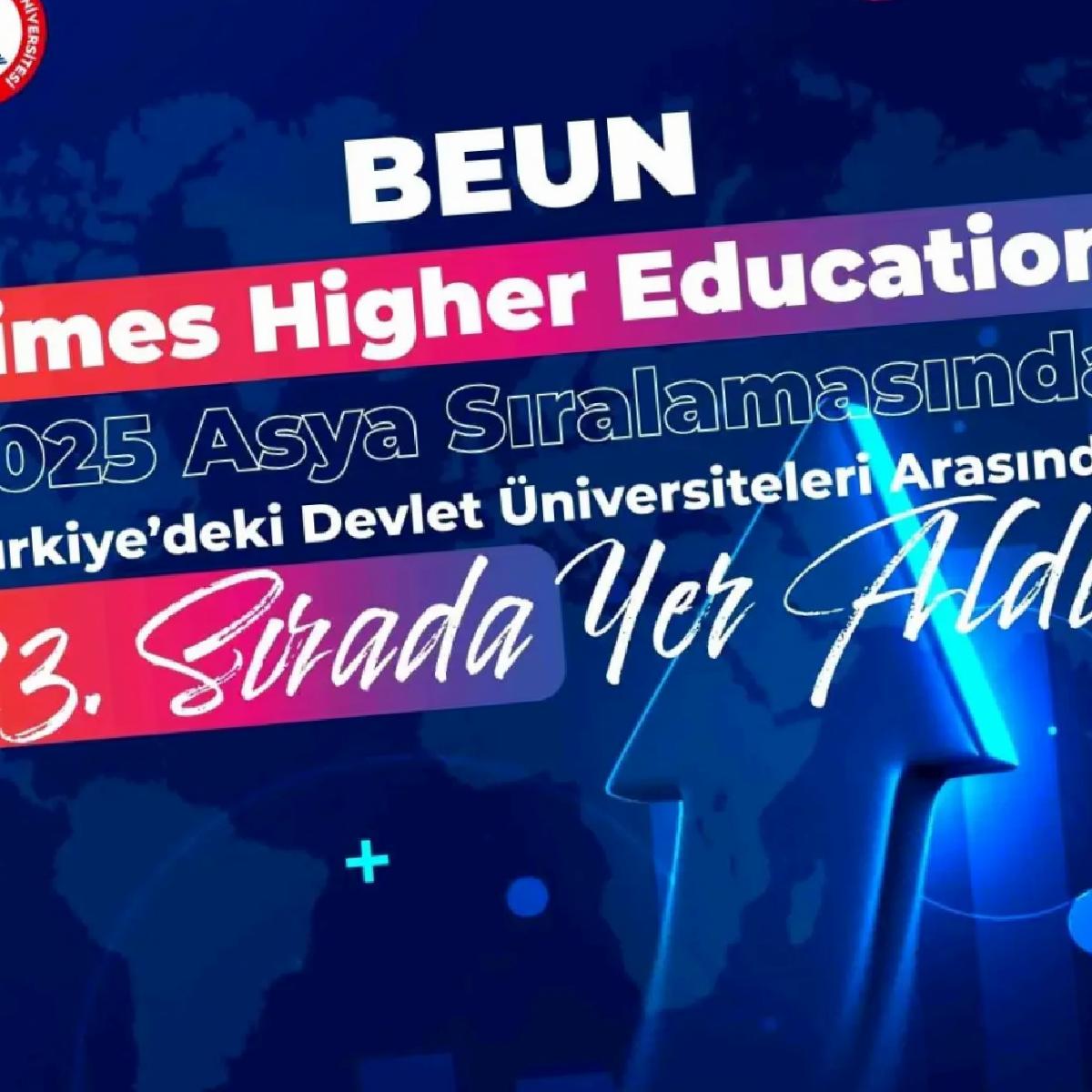 BEUN, Asya Üniversiteleri Sıralaması’nda 23. Sırada