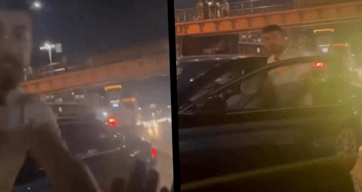 Beyoğlu’nda trafik dehşeti: Tekmeyle yumrukla saldırdı
