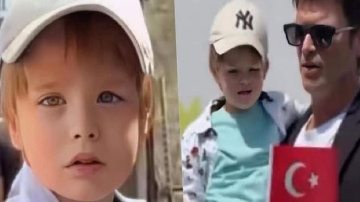 Bir bakan bir daha baktı! Kıvanç Tatlıtuğ oğlu Kurt Efe ile etkinliğe katıldı