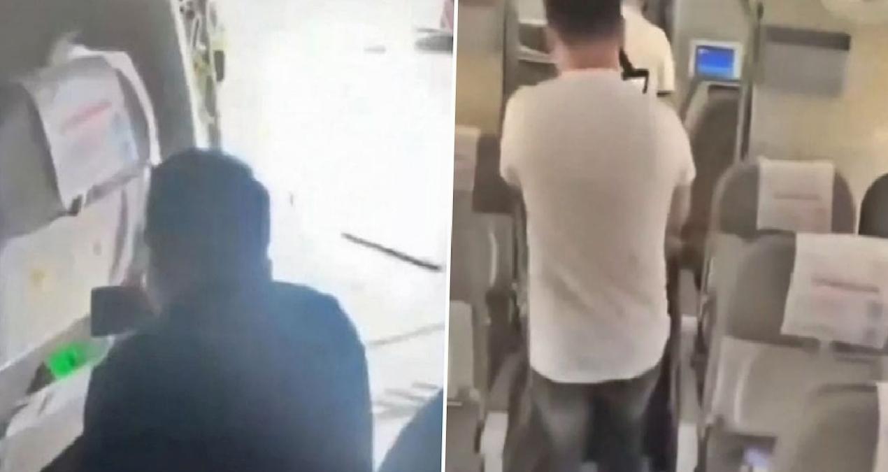 Birden bire uçağın kapısını açtı: Gerekçesi herkesi çileden çıkardı