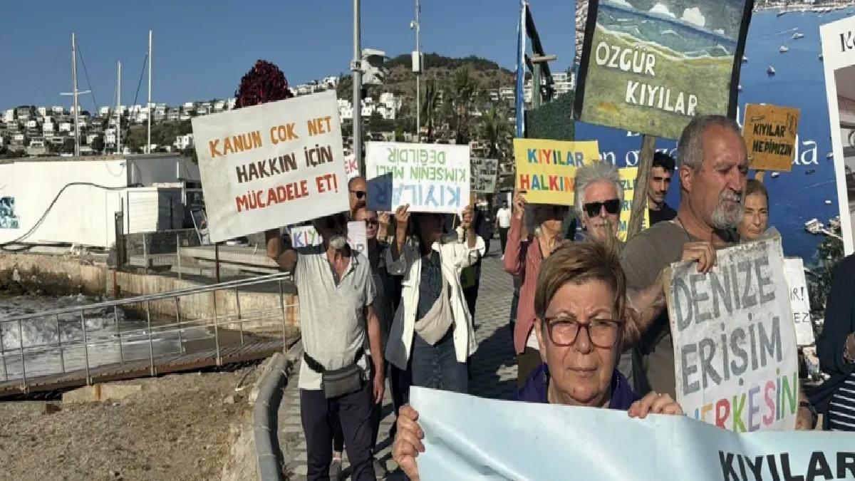 Bodrum’da Kaçak İskelelere Protesto