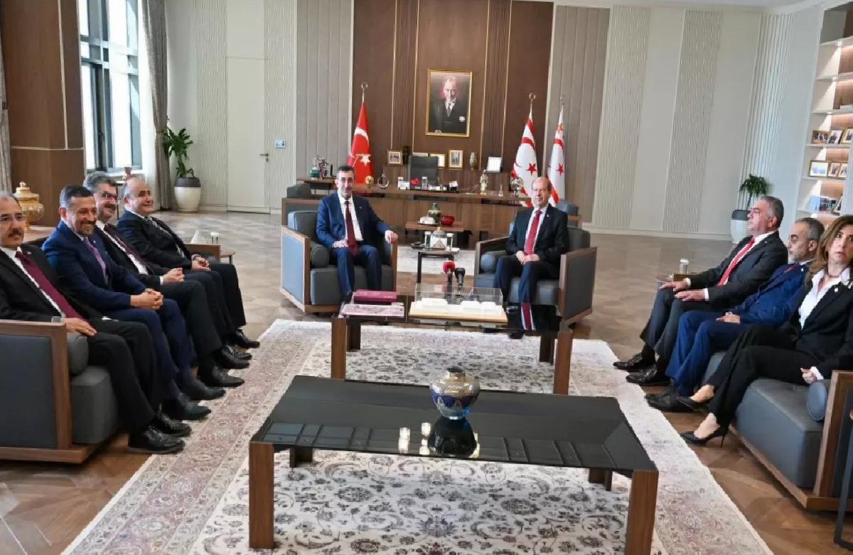 Cevdet Yılmaz, KKTC Cumhurbaşkanı ile Görüştü