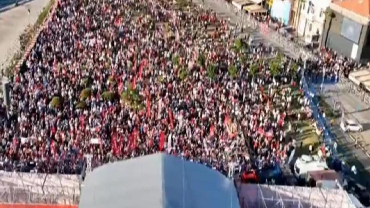 CHP’nin İzmir’de miting yaptığı Gündoğdu Meydanı boş kaldı