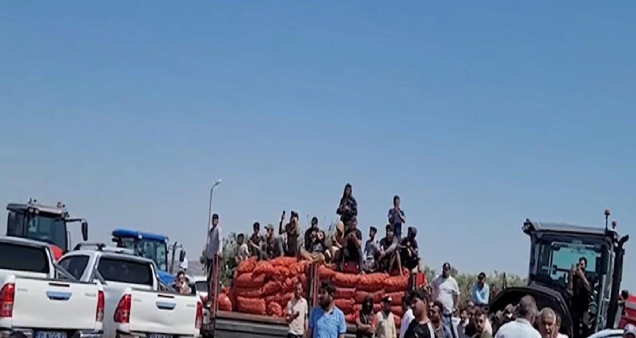 Çiftçiler ürünlerini dökerek iktidarı protesto etti