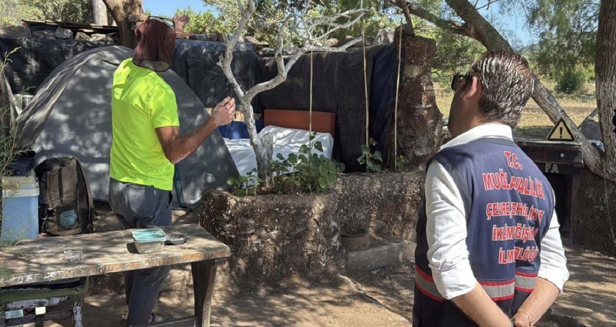 Doğal sit alanına kaçak yapı yaptı, kamp yapıyorum dedi