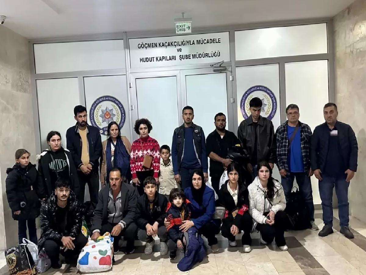 Edirne’de 17 Düzensiz Göçmen ve Alman Yakalandı