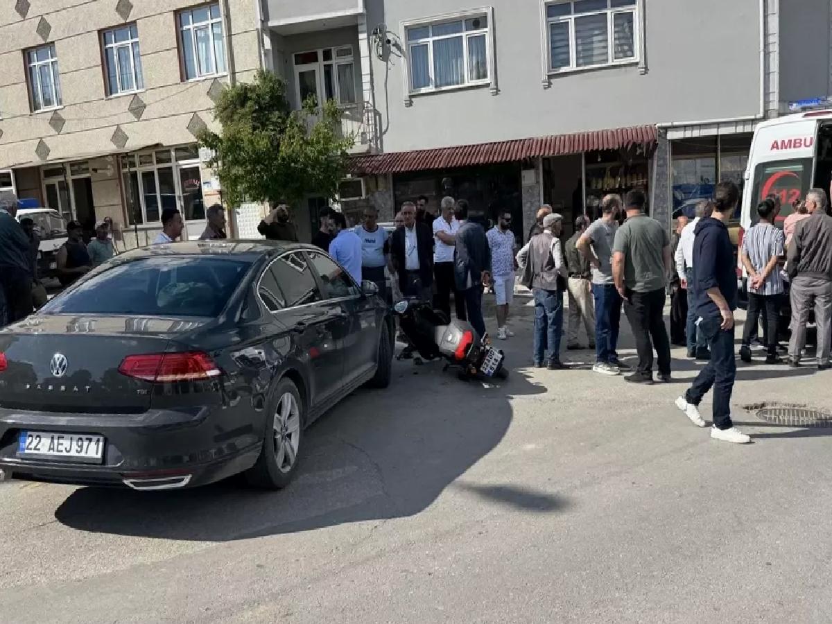Edirne’de Trafik Kazası: Motosiklet Sürücüsü Yaralandı