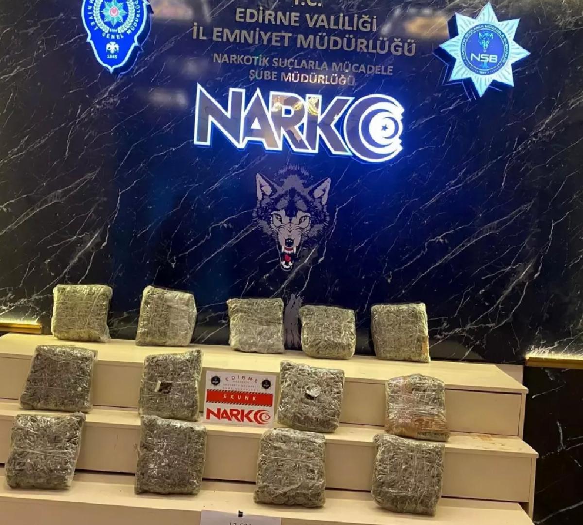 Edirne’de Uyuşturucu Operasyonu