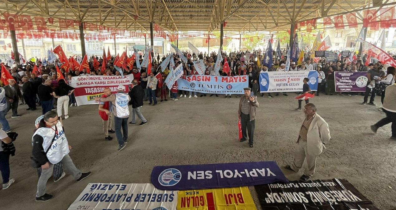 Elazığ’da 1 Mayıs kutlamasında ‘İmamoğlu’ vurgusu