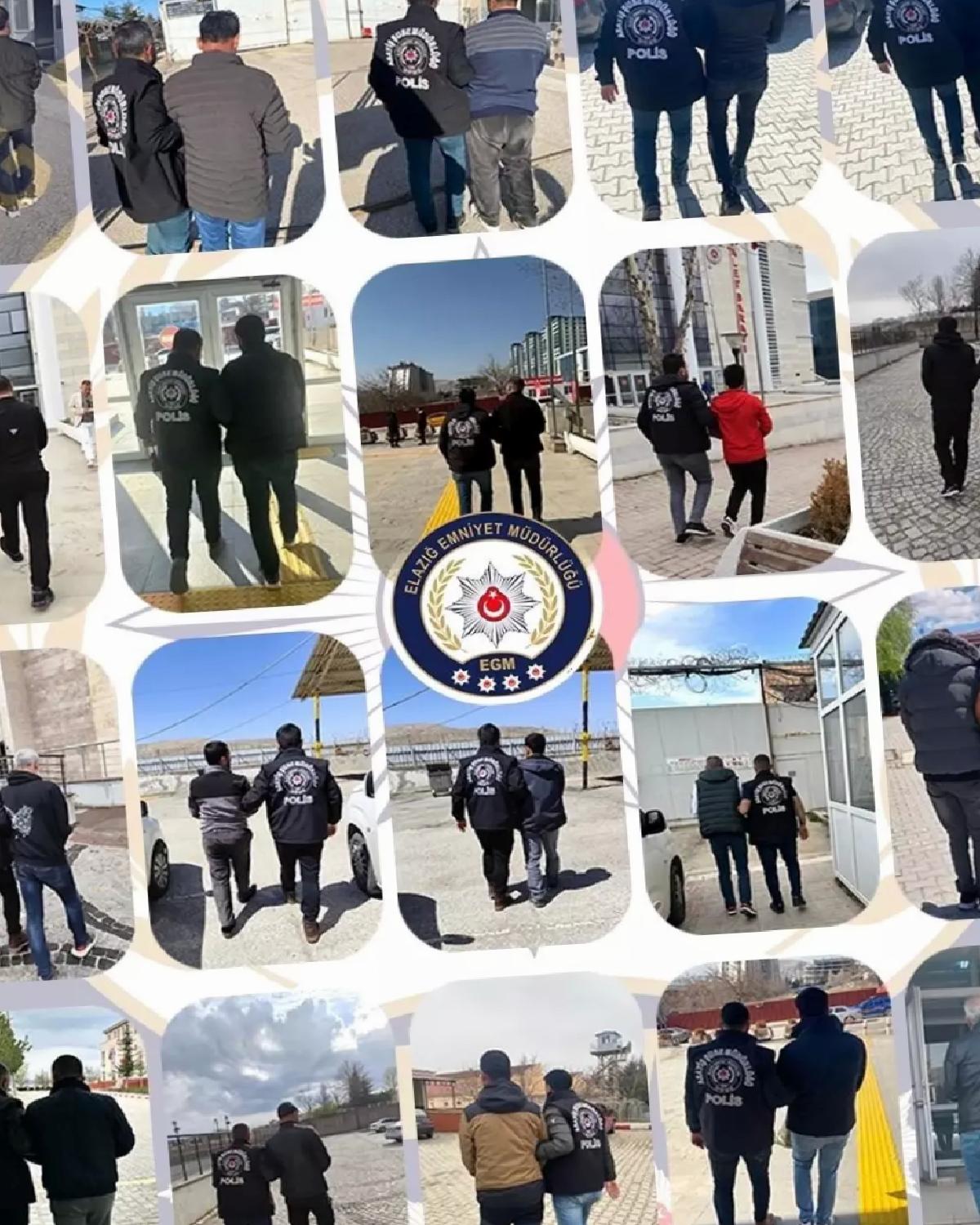 Elazığ’da 107 Aranan Şahıs Yakalandı