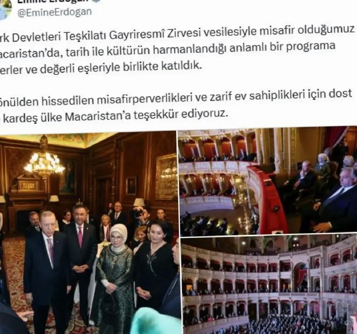 Emine Erdoğan, Macaristan’da kültürel programa katıldı