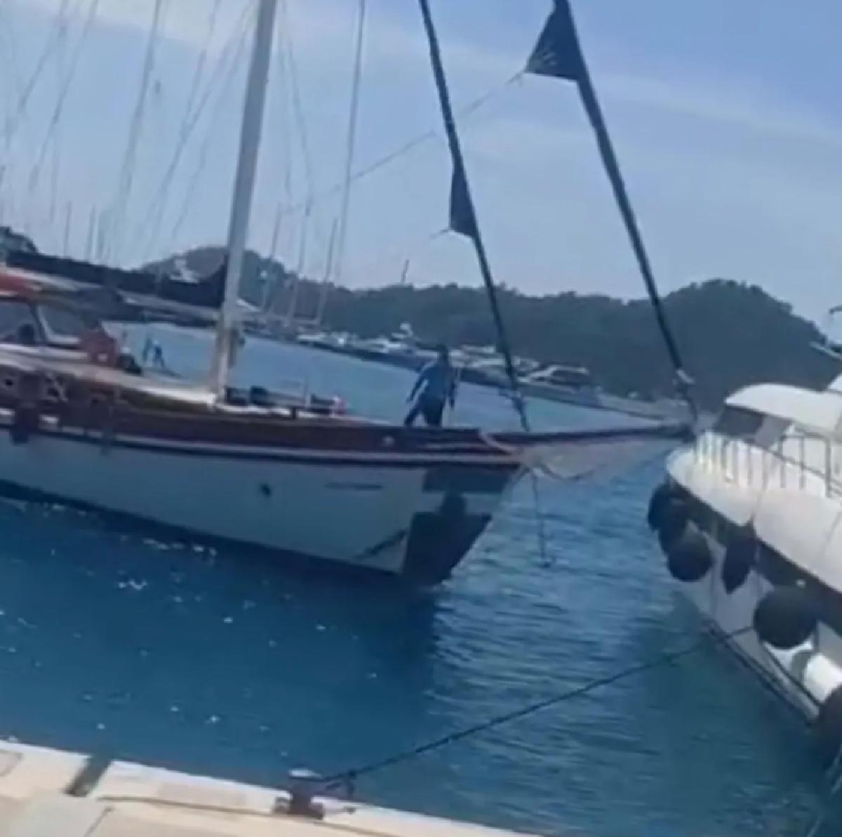 Fethiye’de Gulet ile Motoryat Çarpıştı