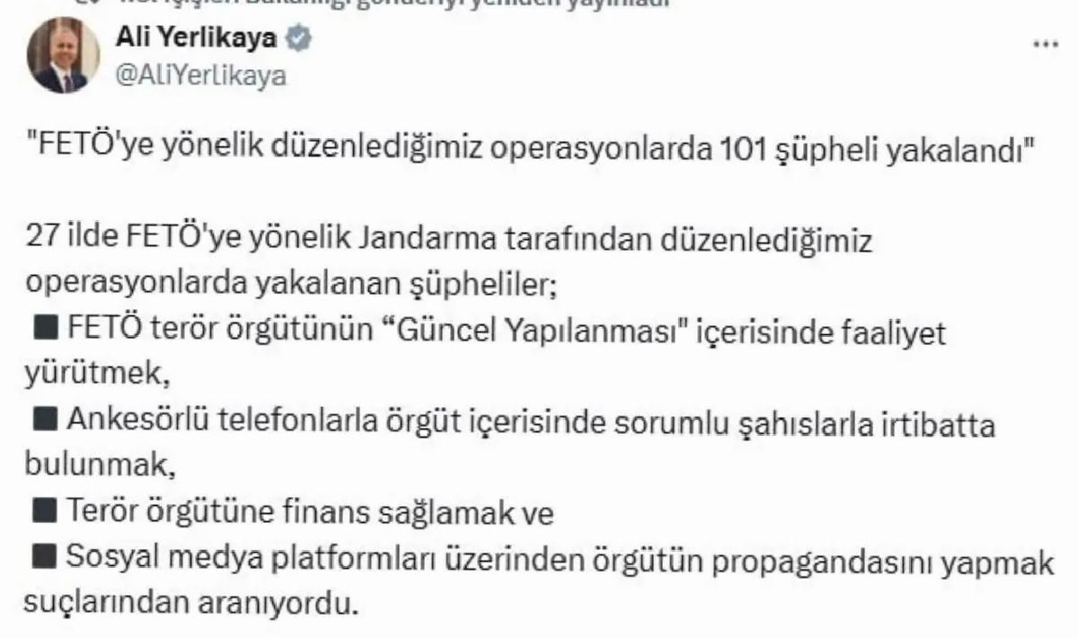 FETÖ’ye 27 İl’de Operasyon: 101 Gözaltı