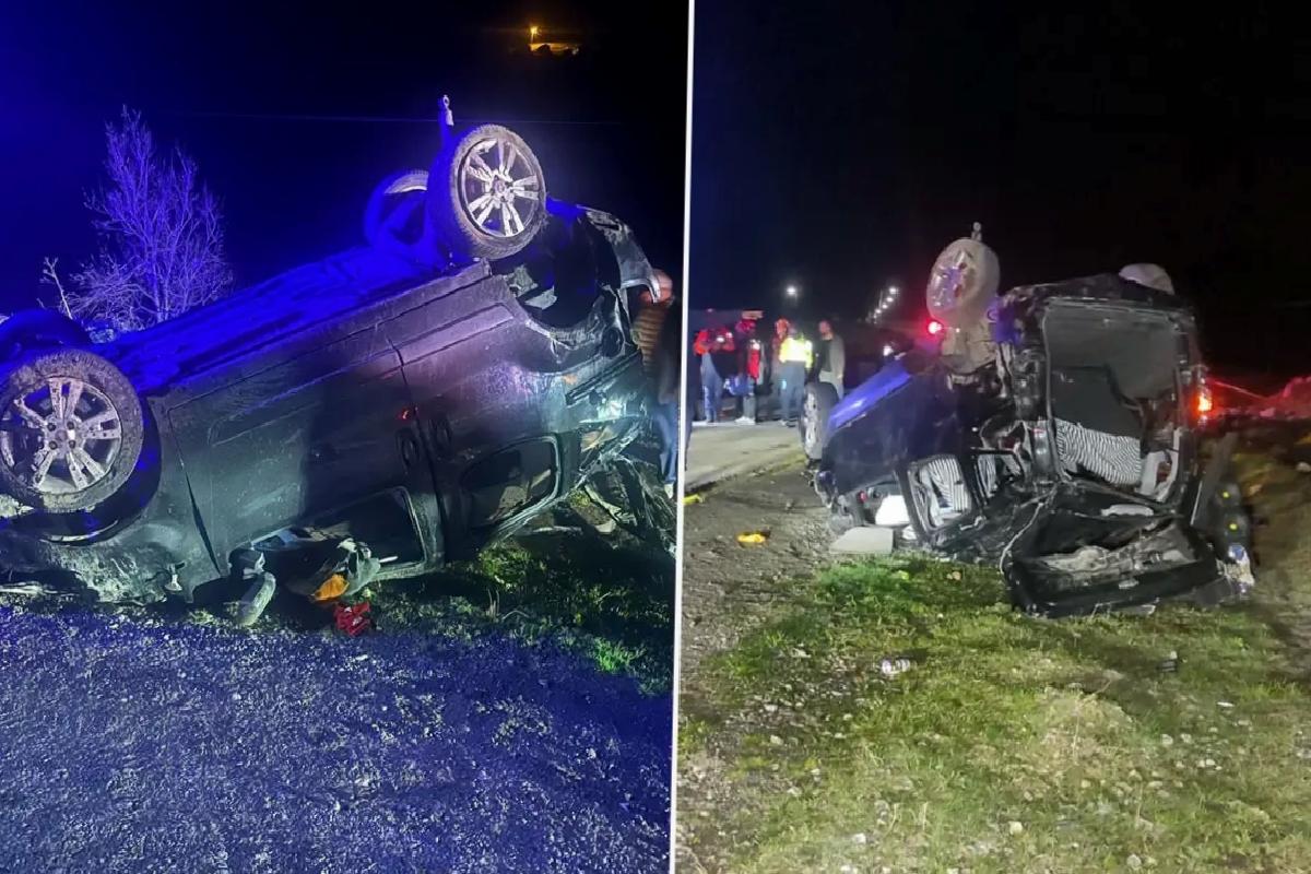 Hafif ticari araç takla attı: 3 ölü, 2 yaralı