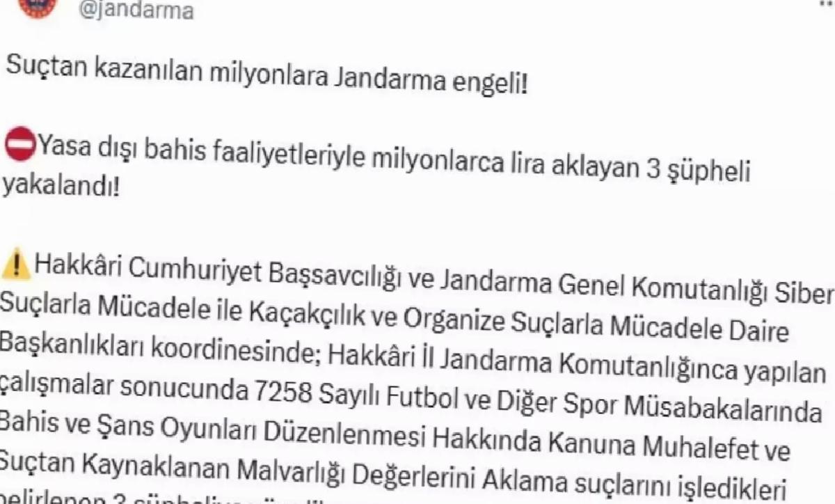 Hakkari’de Yasa Dışı Bahis Operasyonu