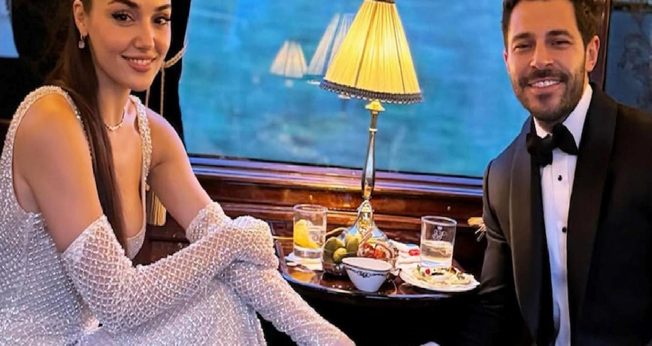Hande Erçel ve Hakan Sabancı Roma-Paris treninde aşka geldi