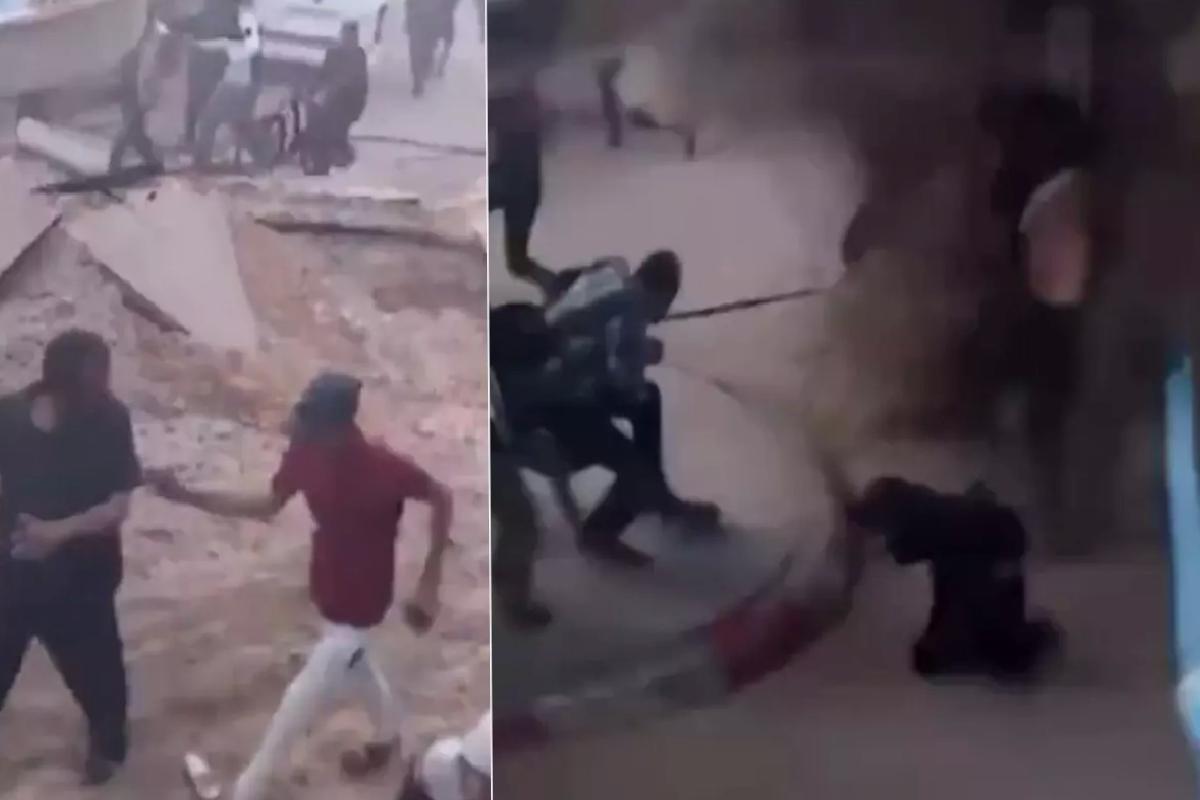 Hastane avlusu sığınak delici bombayla vuruldu! İsrail’in vahşeti kamerada