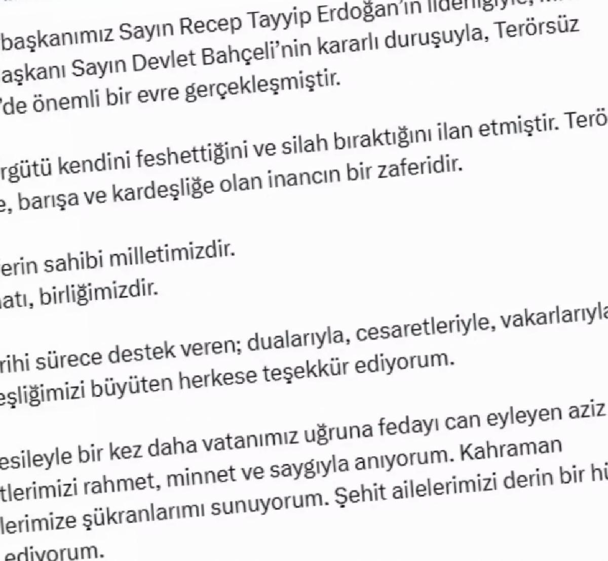İçişleri Bakanı Yerlikaya: Artık silah değil, söz konuşacak