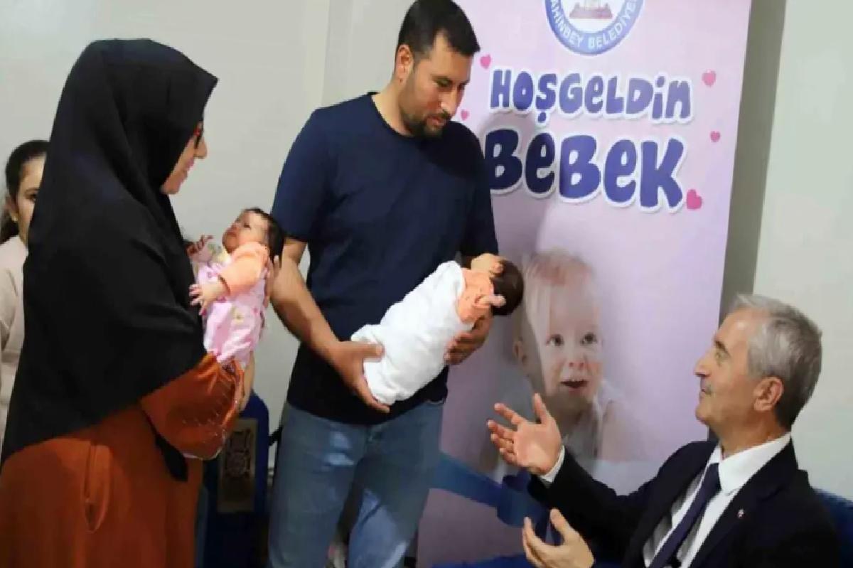 İkiz Bebek Sahibi Aileye Şahinbey Belediyesi’nden Destek
