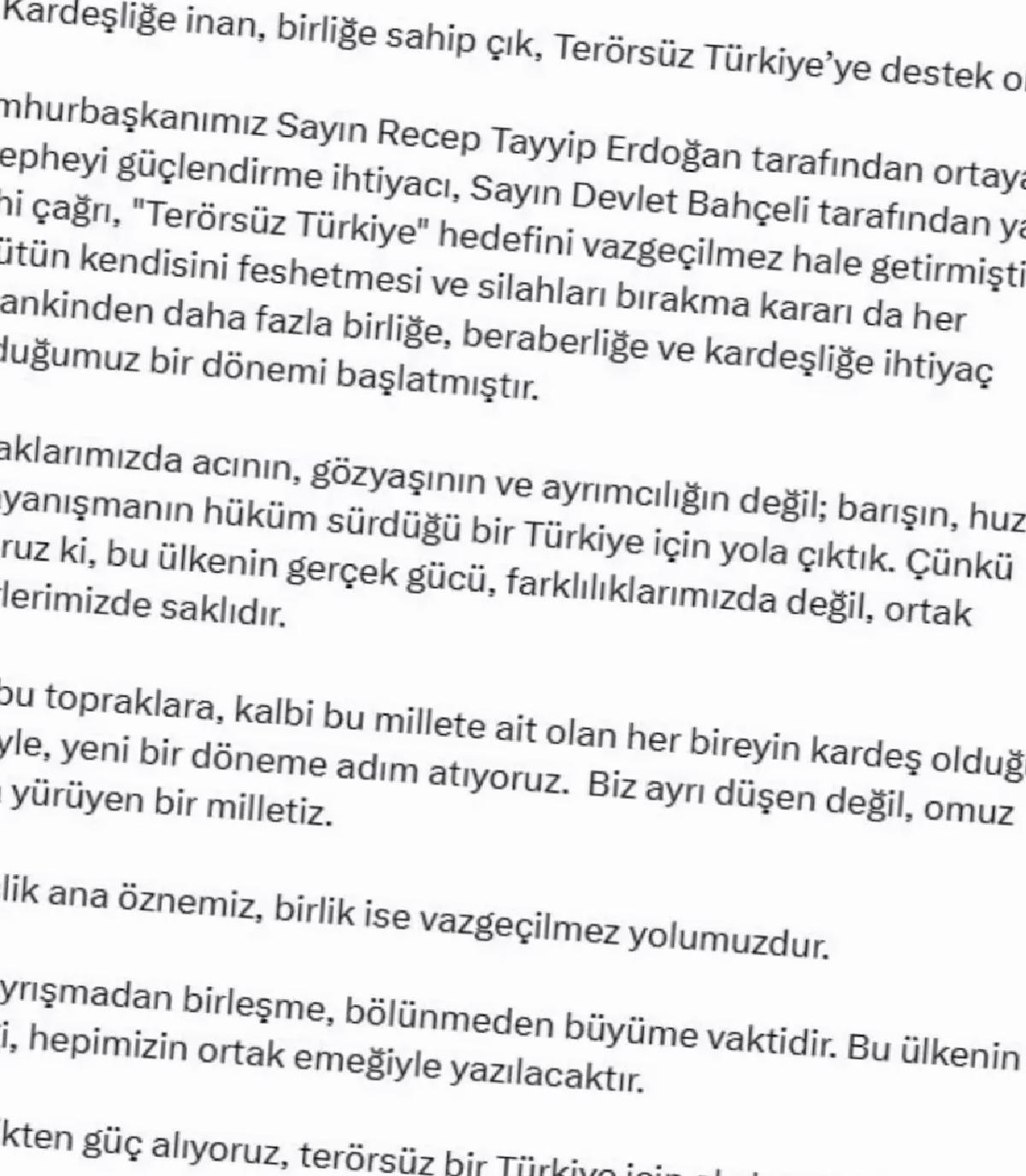 İletişim Başkanı Fahrettin Altun: ‘Topraklarımızda barışın, huzurun ve dayanışmanın hüküm sürdüğü bir Türkiye için yola çıktık’