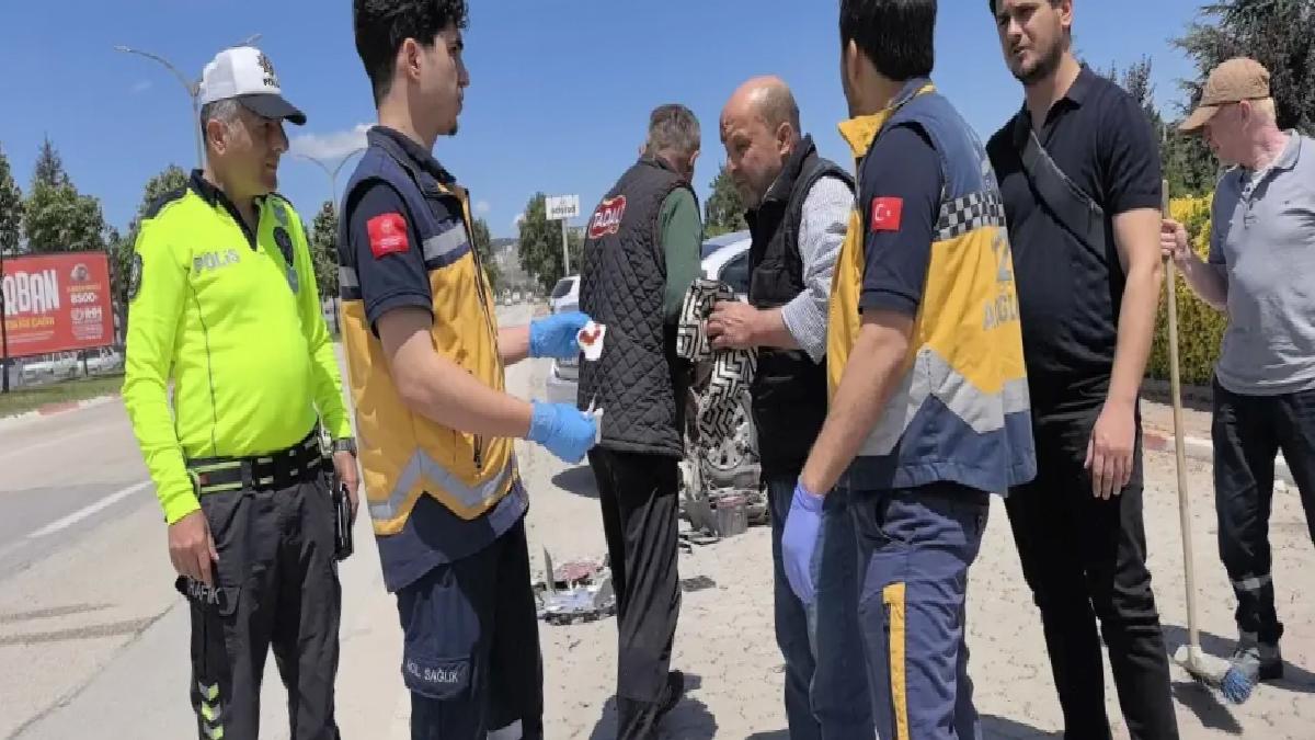 İnegöl’de Elektrikli Bisiklet Kazası