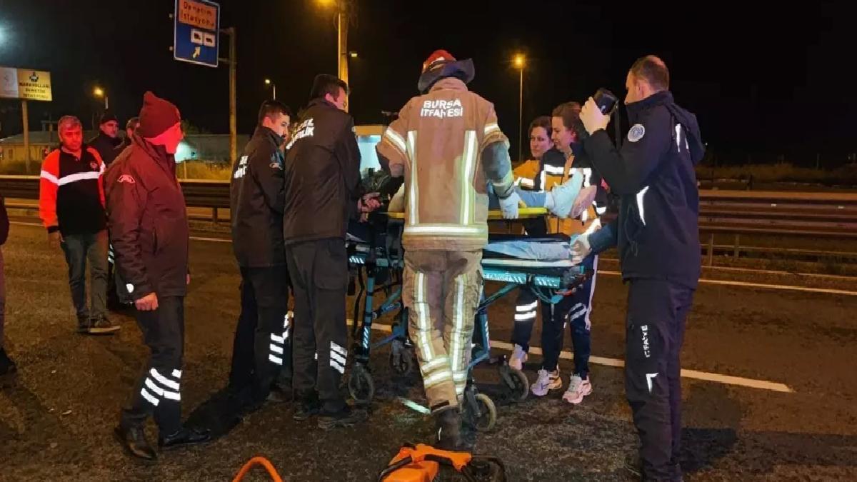 İnegöl’de Kamyona Çarpan Sürücü Ağır Yaralandı