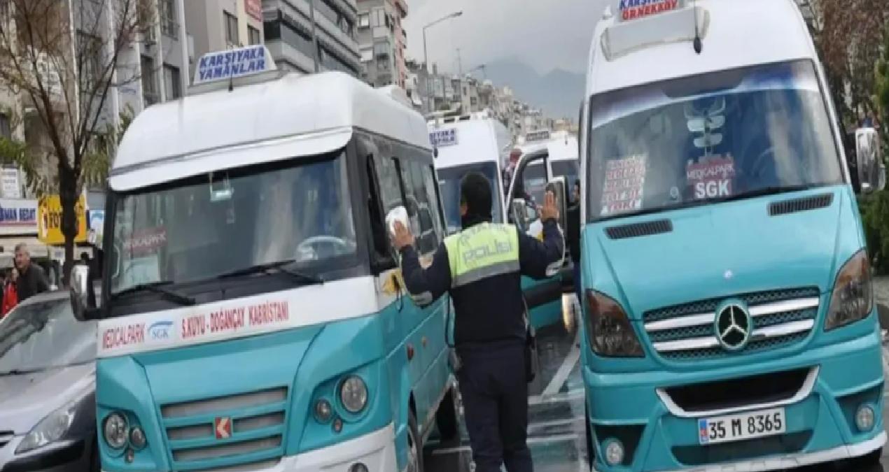 İzmir’de minibüsçüler kontak kapattı