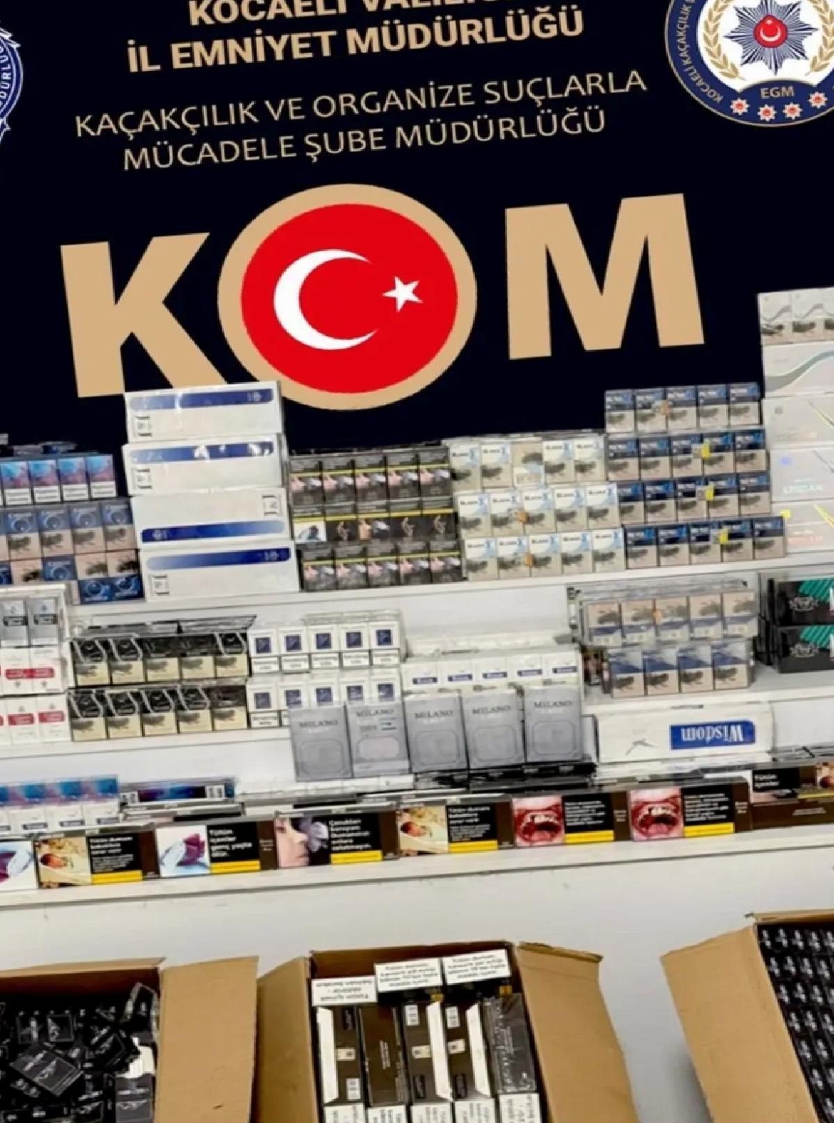 İzmit’te Kaçak Sigara Operasyonu