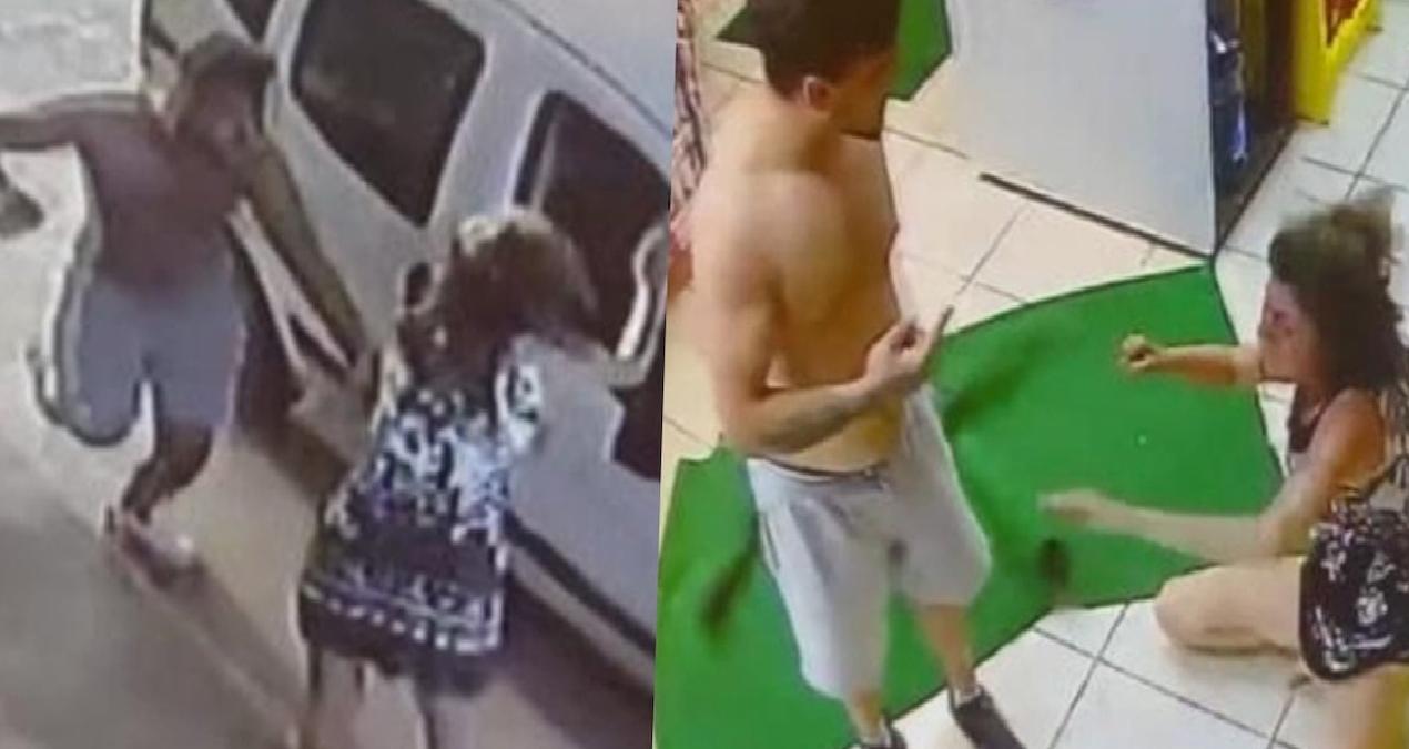 Kadına akaryakıt istasyonunda öldüresiye dayak
