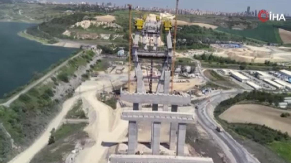 Kanal İstanbul’un ilk köprüsünün ayakları 100 metreyi aştı