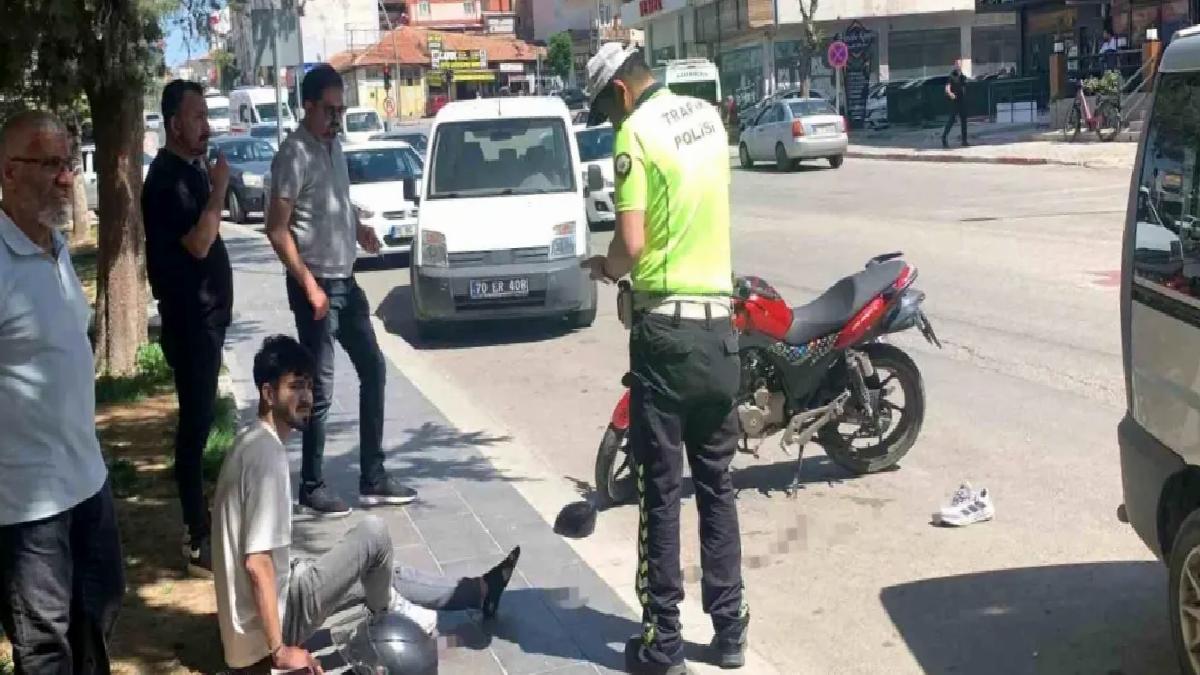 Karaman’da Motosiklet Kazası: Sürücü Yaralandı