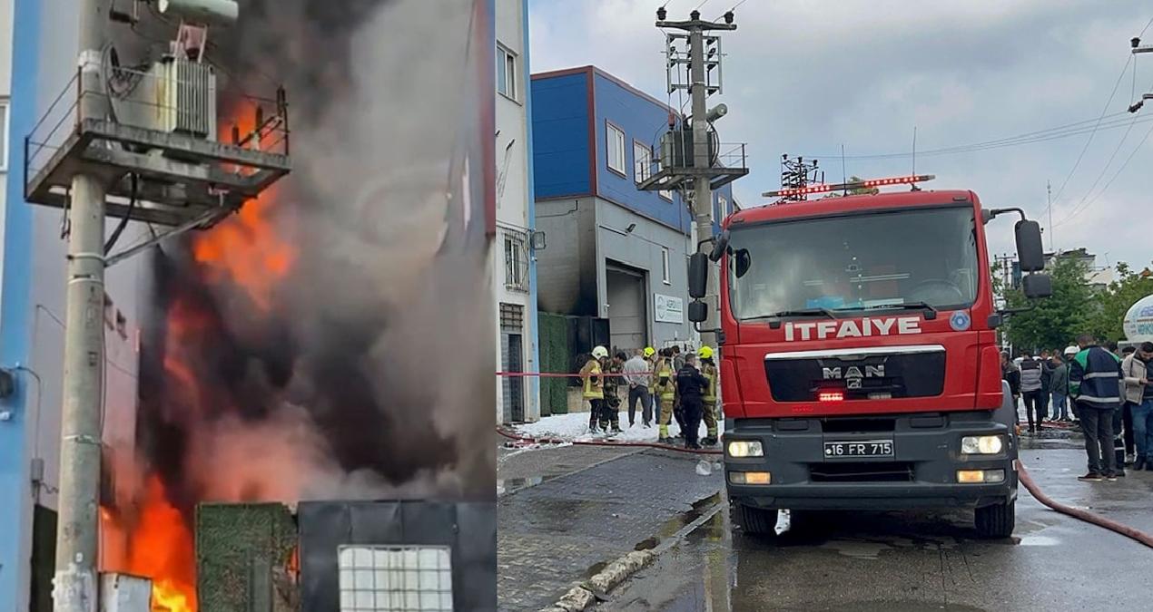 Kauçuk fabrikasında korkutan yangın