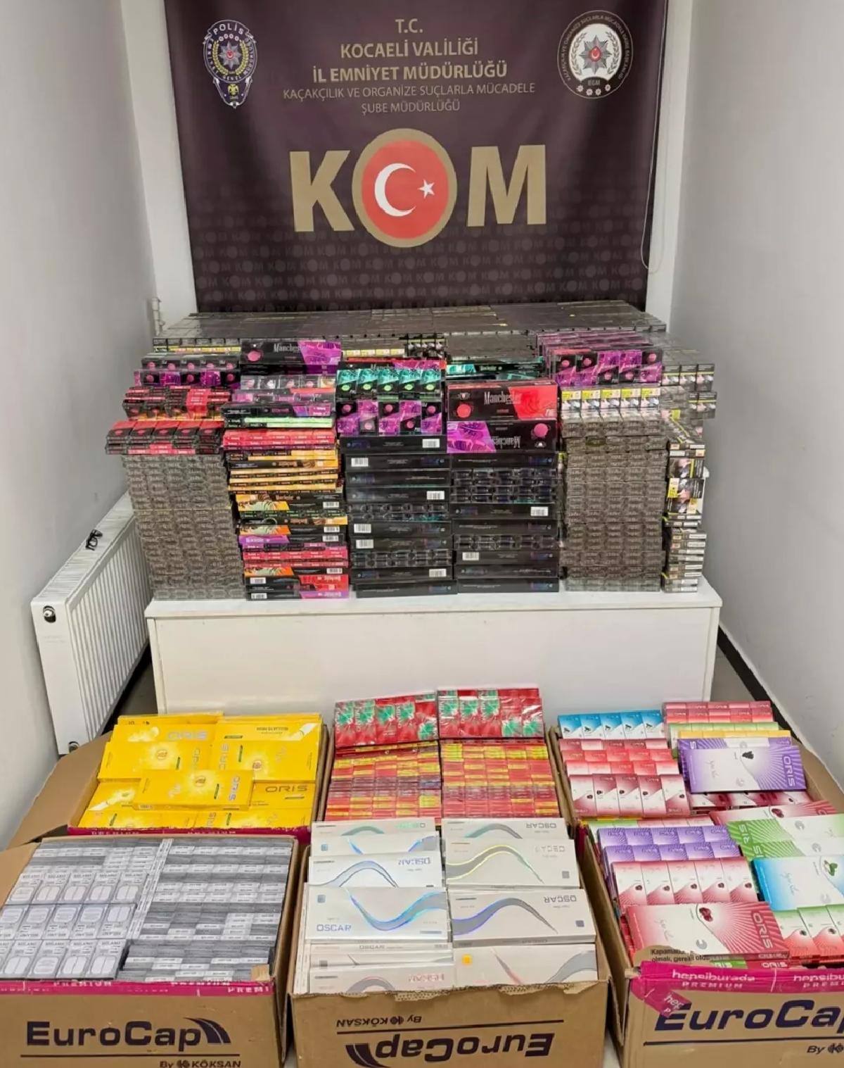 Kocaeli’de 27 Bin Paket Kaçak Sigara Ele Geçirildi