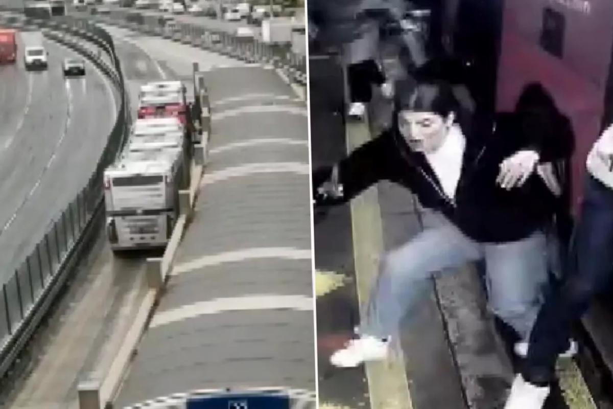 Korkunç kaza kamerada! Metrobüsten durağa böyle fırladılar