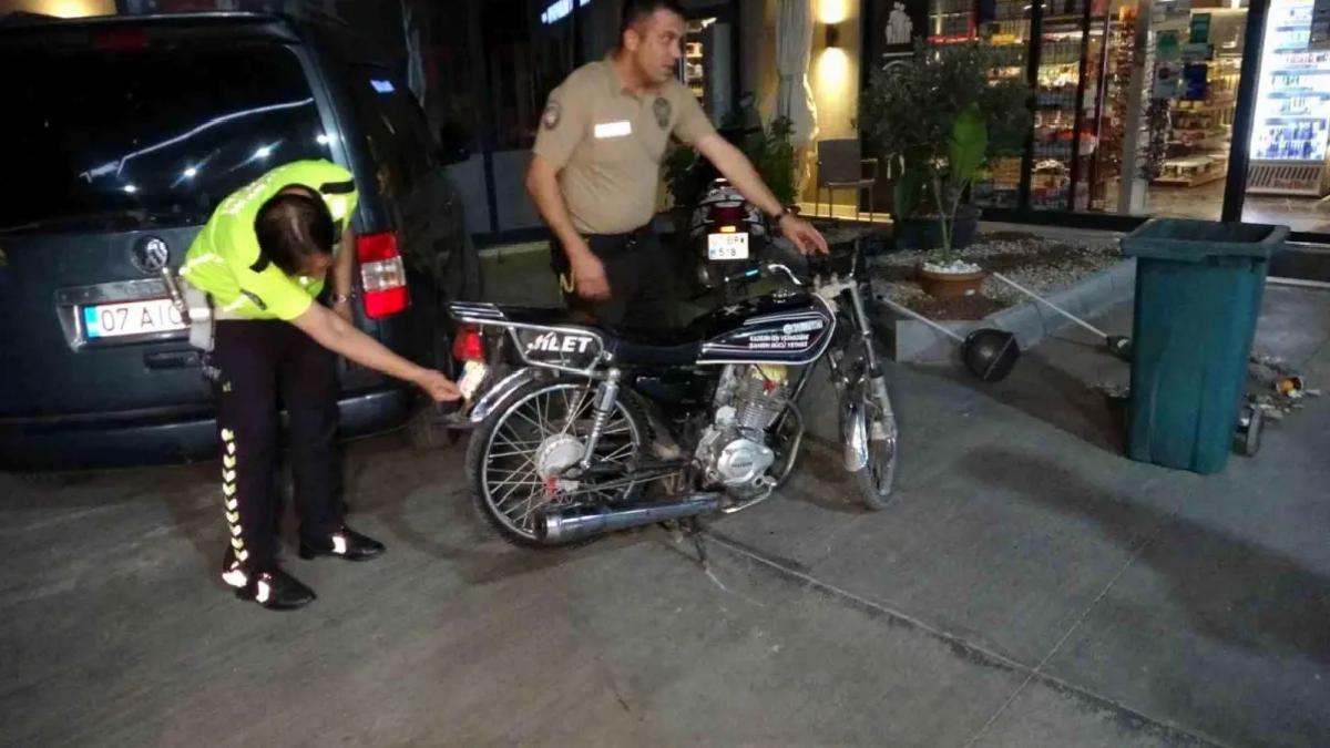 Manavgat’ta Abartılı Egzozlu Motosikletler Ceza Aldı