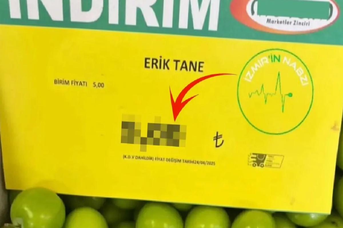 Markette tane ile satılan eriğin fiyatını görenler gözlerine inanamadı