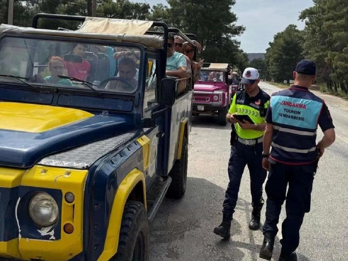 Marmaris’te Cip Safari Denetimi: 7 Sürücüye Ceza