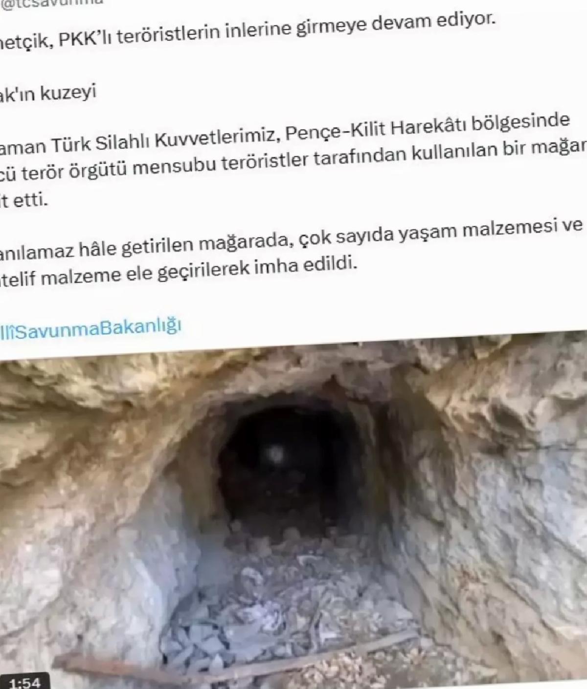 Mehmetçik, PKK’lıların Mağarasını Buldu