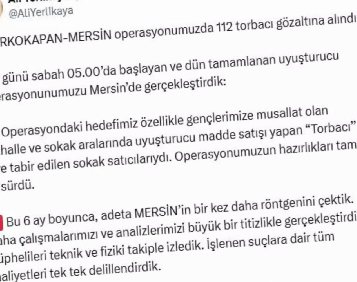 Mersin’de Narkokapan Operasyonu: 112 Uyuşturucu Satıcısı Yakalandı