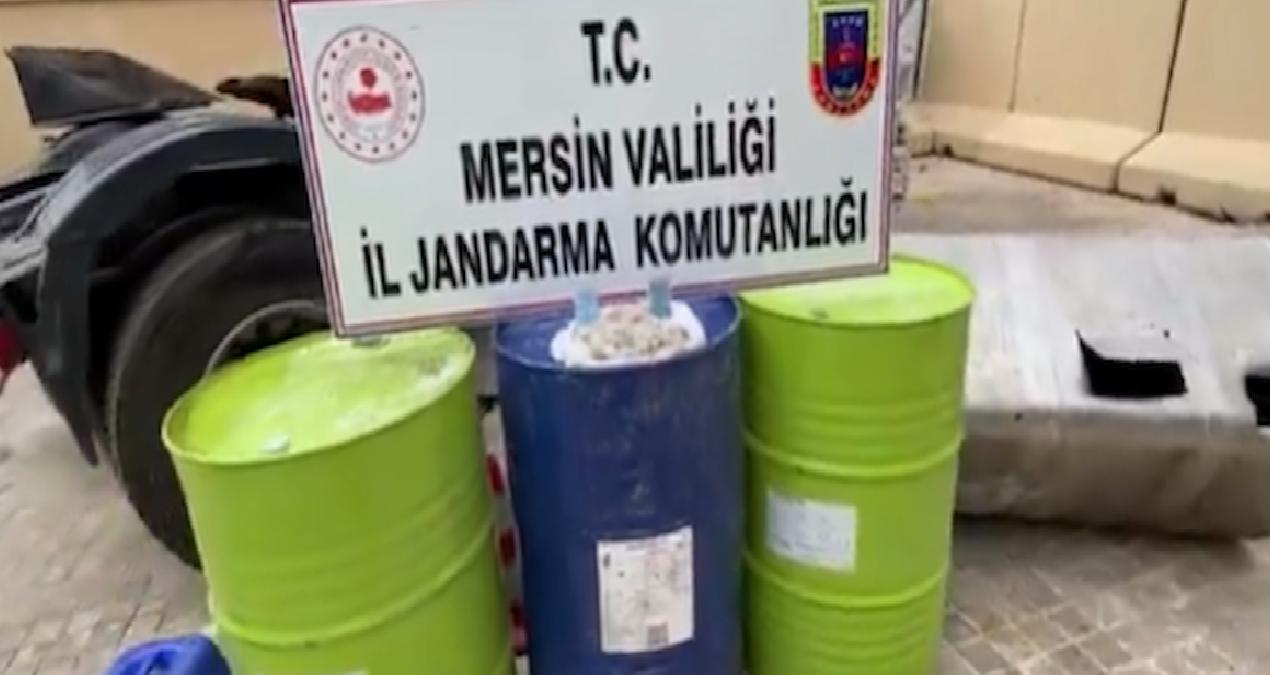 Mersin’de yüzlerce kilo sıvı metamfetamin ele geçirildi